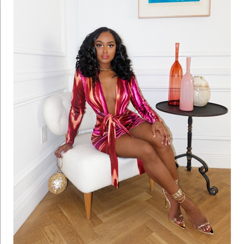 Monae dress from pink plastic